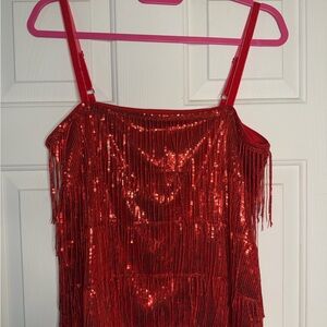 INC International Concepts Red Sequin Tank